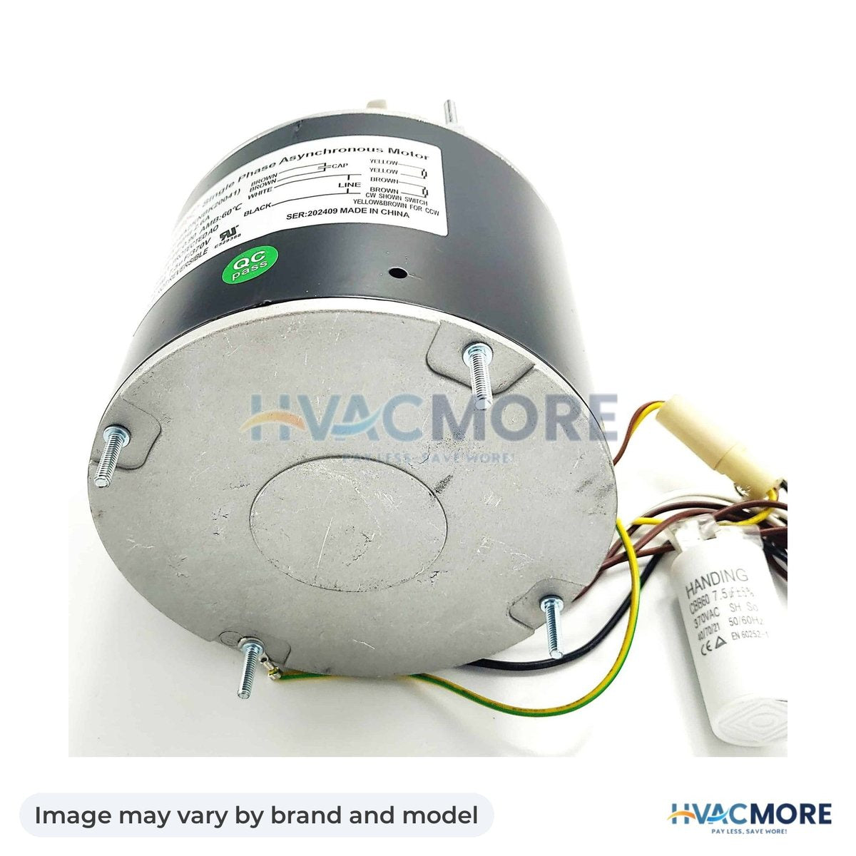 NBK Parts Condensor Motor 208- 230V, 1/3 HP HVM-D7908 - Image may vary by brand and model