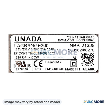 NBK Parts ECM Refrigeration Motor 120/230V, 1550 RPM HVM-EC5472FP - Image may vary by brand and model