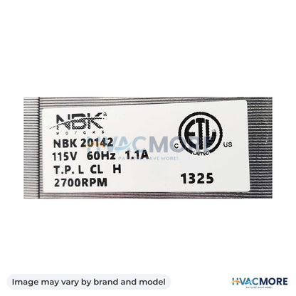 NBK Parts Blower Motor Insert 115V, 60Hz, 2700 RPM HVM-FAN12003 - Image may vary by brand and model