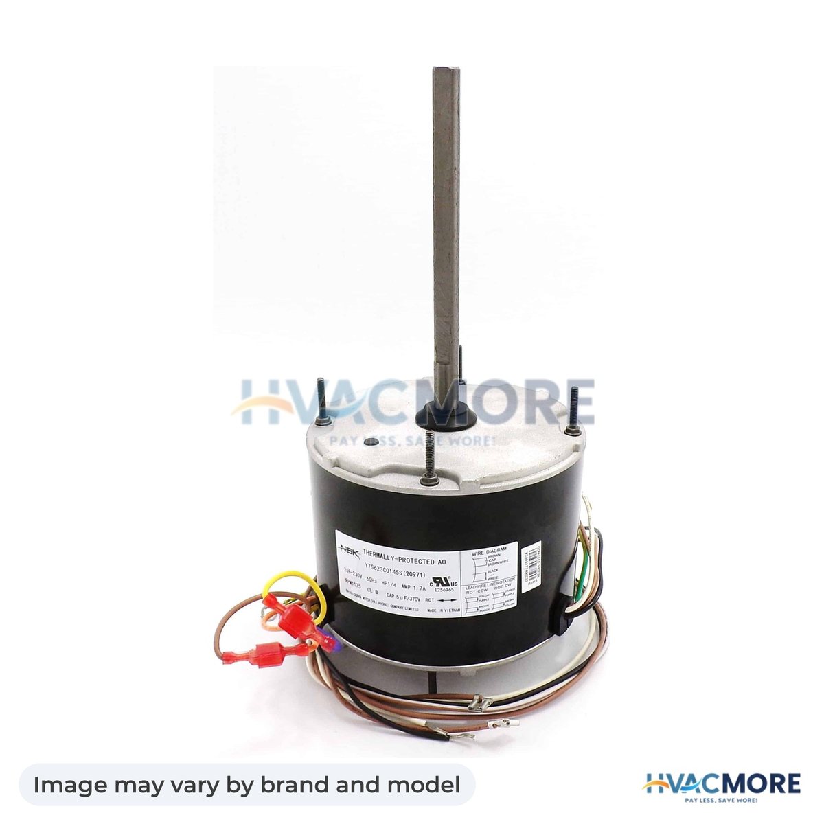 NBK Parts Condensor Motor 1/4 HP, 208/230V 1075 RPM HVM-FSE1026SV1 - Image may vary by brand and model