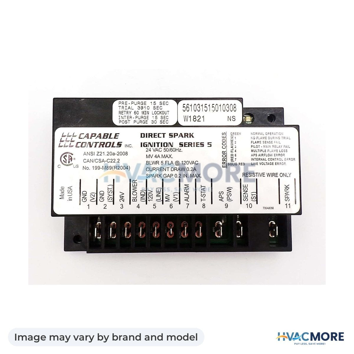 NBK Parts Ignition Control - Heatco HVM-HM56SERIES308 - Image may vary by brand and model