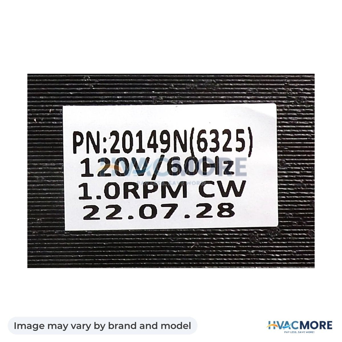 NBK Parts Auger Motor 1.0 RPM CW HVM-NPAMNBK - Image may vary by brand and model