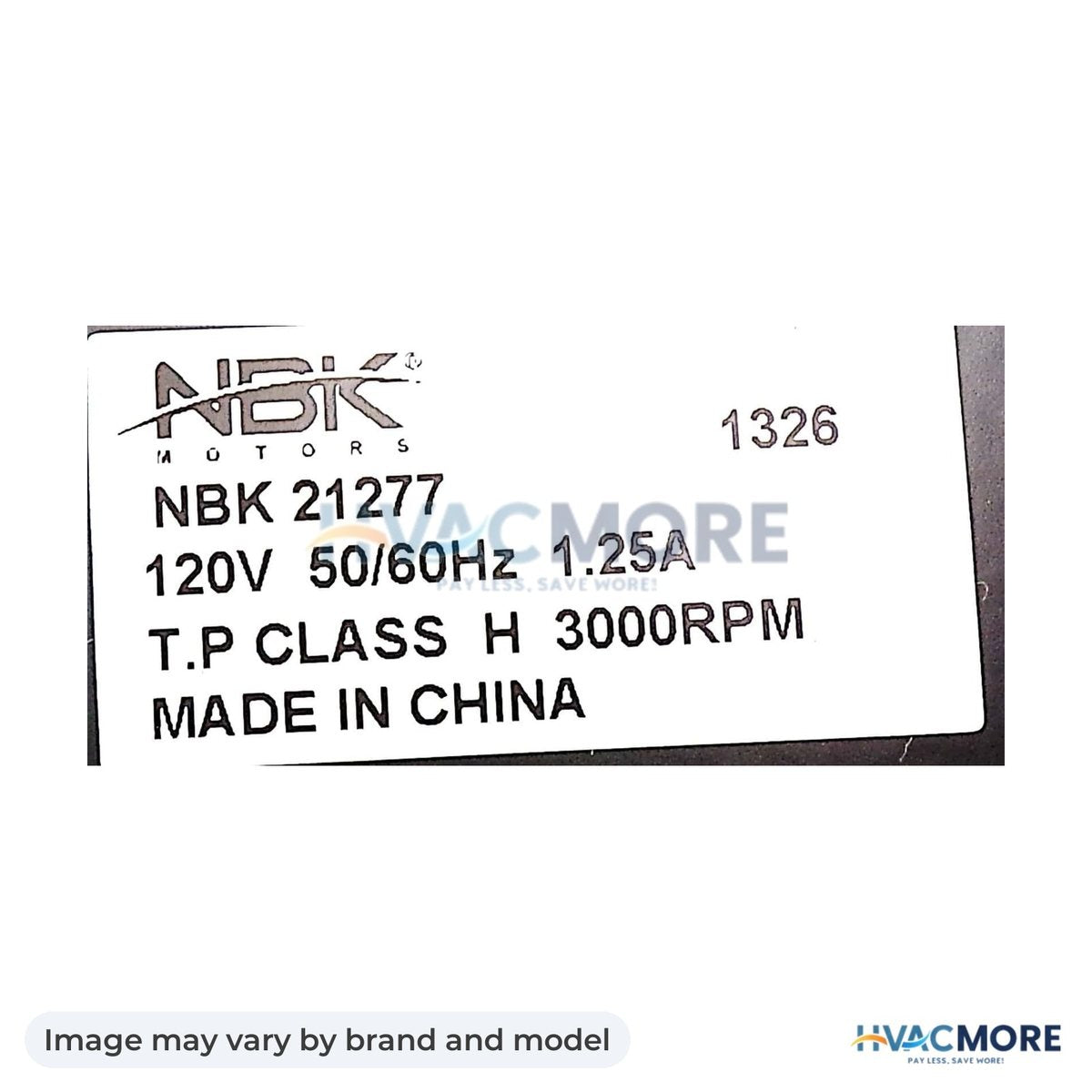 NBK Parts Blower Kit 115V, 2400 RPM HVM-R7-RB83 - Image may vary by brand and model