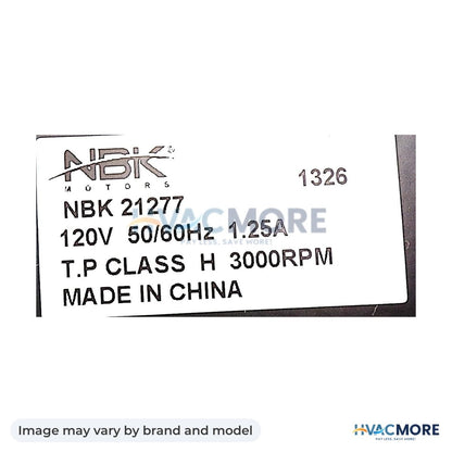 NBK Parts Blower Kit 115V, 2400 RPM HVM-R7-RB83 - Image may vary by brand and model