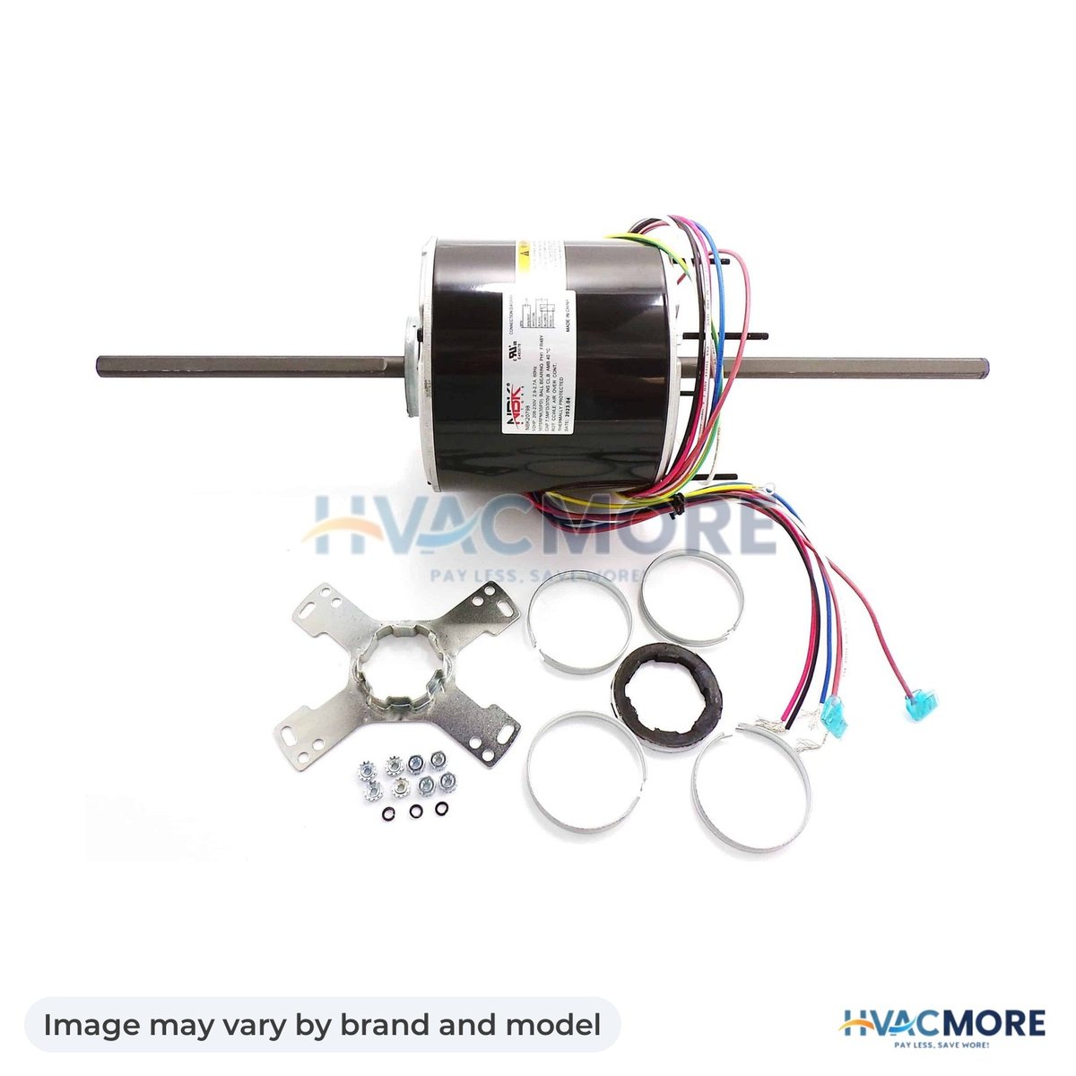 NBK Parts Fan Coil Motor 1/2 HP 208/230 Kit HVM-RA-1056 - Image may vary by brand and model