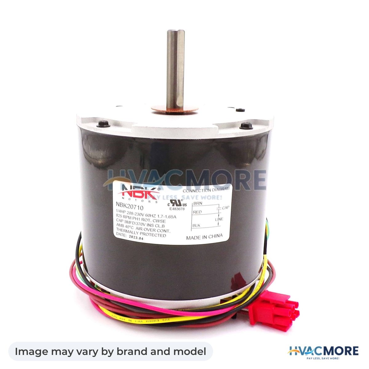 NBK Parts Condenser Motor 208/230V 1/4 HP, 850 RPM, Cwle HVM-S1-02440899000 - Image may vary by brand and model