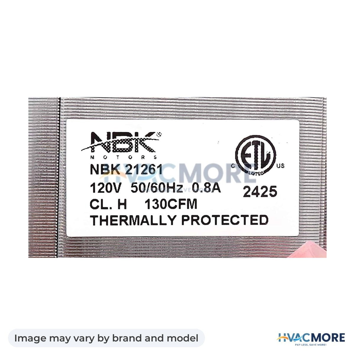 NBK Parts Blower Motor 60mm X 180mm 120V Rh HVM-UZY5 - Image may vary by brand and model